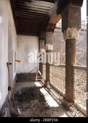 Site de construction en riad rénové, Médina, Marrakech, Maroc, Afrique du Nord Banque D'Images