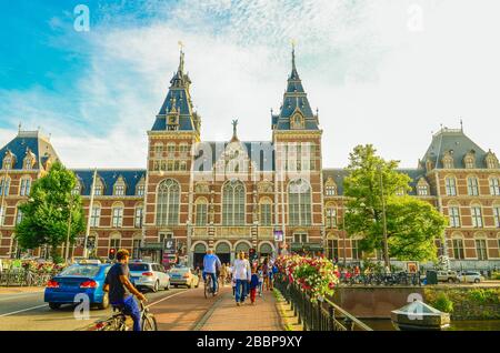 Le Rijksmuseum - Musée national néerlandais à Amsterdam, Nethelands (Hollande) Banque D'Images