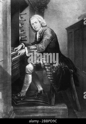 JOHANN SEBASTIAN BACH (1685-1750) compositeur baroque allemand vers 1725 Banque D'Images