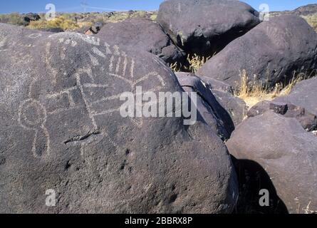 Des pétroglyphes, Celebration Park, Snake River Birds of Prey National Conservation Area, Idaho Banque D'Images