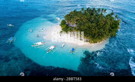 Siargao Island Paradise aux Philippines vue aérienne Banque D'Images