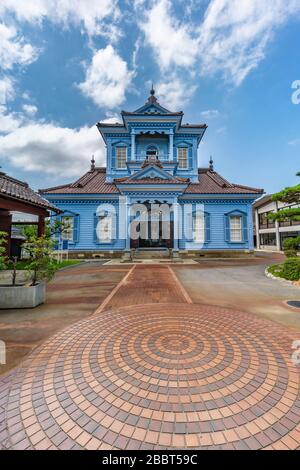 Tsuruoka, Yamagata, Japon - 3 août 2019 : ancien poste de police de Tsuruoka. Bâtiment de style occidental. Période Meiji. Biens culturels importants Banque D'Images