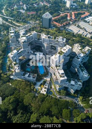 Vue sur les appartements entrelacés de la ville de Singapour Banque D'Images