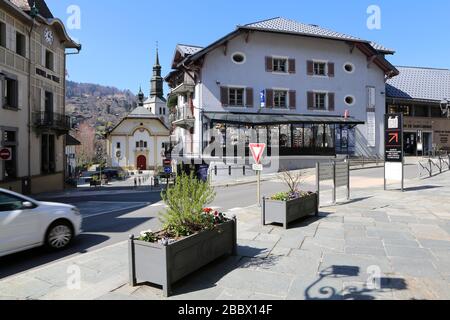 Bureau de tabac. Centre-ville. Saint-Gervais-les-bains. Haute-Savoie. France. Banque D'Images
