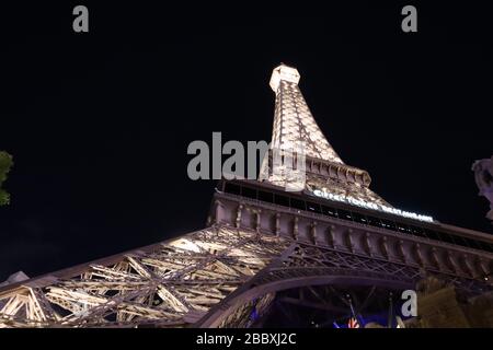 Une photo de nuit prise à Las Vegas Banque D'Images