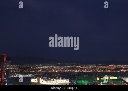 Une photo de nuit prise à Las Vegas Banque D'Images