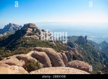 Montserrat majestueuses montagnes de Catalunya Banque D'Images