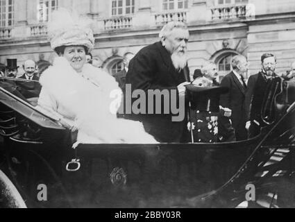 Président Clément Armand Fallieres et Reine Wilhelmina des Pays-Bas, à Versailles, en France, en juin 1912 Banque D'Images