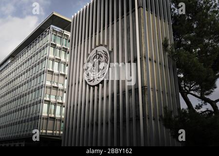 Siège de l'Organisation mondiale de la santé (OMS/OMS) - Genève, Suisse Banque D'Images