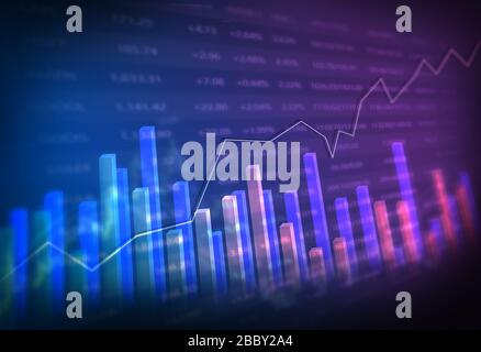 concept graphique économique incluant courbe et flèches Banque D'Images