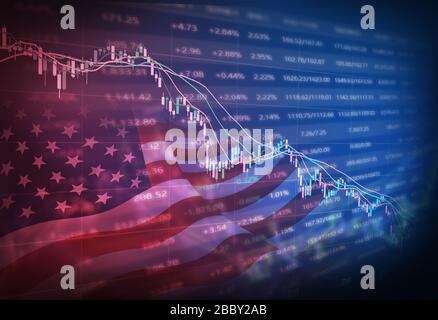 concept graphique économique incluant courbe et flèches Banque D'Images