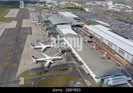 Photo aérienne de l'aéroport international du Cap Banque D'Images