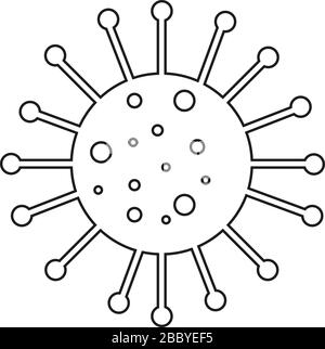 Signe attention coronavirus. Arrêter le coronavirus. Éclosion de coronavirus. Danger de coronavirus et maladie à risque pour la santé publique et éclosion de grippe. Pandémique médicale Illustration de Vecteur