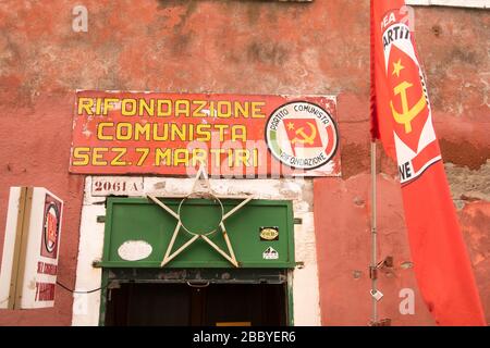 Un bureau du parti communiste à Venise, en Italie Banque D'Images