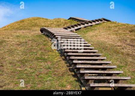 Collines de Kernef, Lituanie, patrimoine mondial de l'UNESCO, était une capitale médiévale du Grand-Duché de Lituanie, attraction touristique, archéologique Banque D'Images