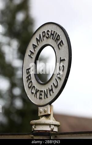 Vues générales sur le village de Brockenhurst en direction de la Nouvelle forêt, Hampshire, Royaume-Uni. Banque D'Images