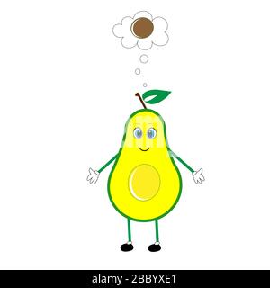 mignon avocat illustration vectorielle Illustration de Vecteur