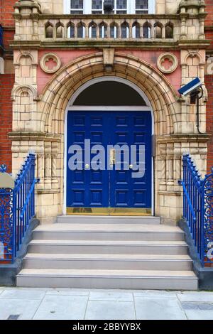 Londres, Royaume-Uni - belle Georgian porte avant. Banque D'Images