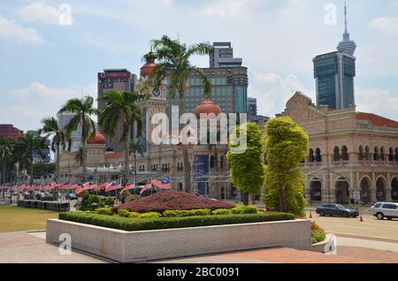 Place Merdeka à Kuala Lumpur, Malaisie Banque D'Images