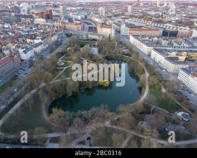 Orstedsparken à Copenhague, Danemark Banque D'Images