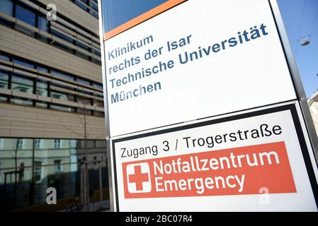 Klinikum rechts der Isar de l'Université technique de Munich (TUM), admis au moment de l'épidémie de corona. [traduction automatique] Banque D'Images