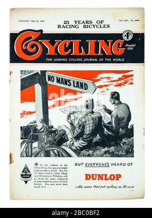 Magazine britannique vintage « Cyclisme » de 1948 Banque D'Images
