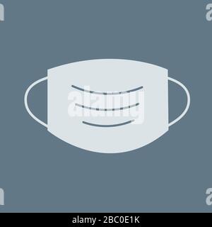 Masque respiratoire médical. L'hôpital ou la pollution protègent le masquage du visage. Coronavirus COVID-2019. Illustration de Vecteur