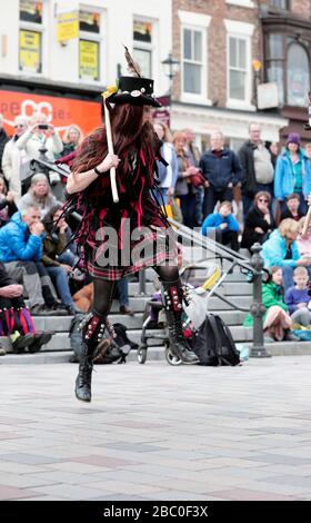 Darlington Morris Dancing Festival, comté de Durham, Royaume-Uni. 14/4/2018. Photo de Stuart Boulton. Banque D'Images