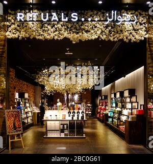 Rituels magasin de cosmétiques en Egypte court dans le centre commercial Ibn Buttata, Dubaï, Emirats Arabes Unis. Banque D'Images