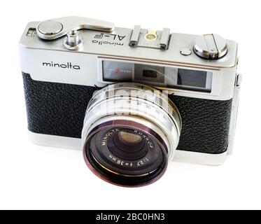 Appareil photo numérique vintage Minolta al-F 35 mm de 1967 avec objectif Rokkor 38 mm f/2,7 Banque D'Images