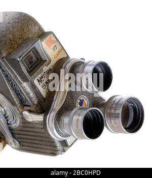 Keystone K27 Capri caméra de cinéma de 8 mm avec tourelle à triple objectif de 1957, l'une des caméras ciné les plus populaires des années 1950, réalisée par Keystone à Boston Banque D'Images