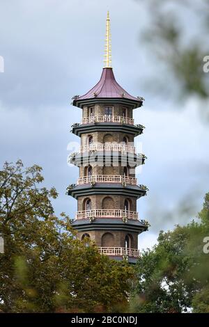 Great Pagoda, Royal Botanic Gardens, Kew Gardens, Richmond London, Royaume-Uni Banque D'Images