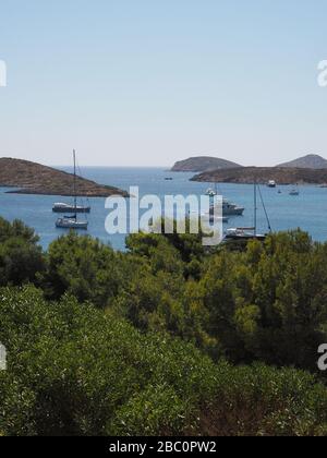 Plage de Katsadia, île de Lipsi, île des douze, Grèce, Europe Banque D'Images