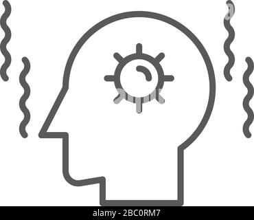 Virus Corona covid 19 symbole de vecteur de symptôme isolé sur fond blanc Illustration de Vecteur