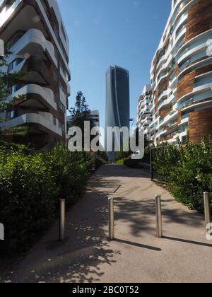 Tour Liberskind, CityLife distrait, Milan, Lombardie, Italie, Europe Banque D'Images