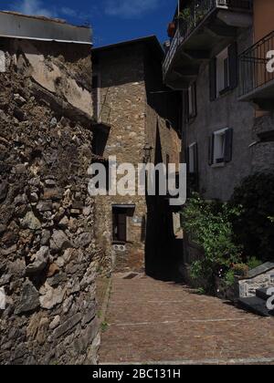 Centre historique, village de Perledo, côte est du lac de Côme, Lombardie, Italie, Europe Banque D'Images