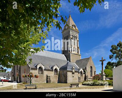 Église de Noirmoutier en l’Ile dans les Pays de la Loire, région dans l’Ouest de la France Banque D'Images