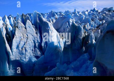 Vue sur le glacier gris, le Lago Gray, le parc national de Torres del Paine, la région de Magallanes, la Patagonie, le Chili Banque D'Images