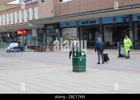 Le coronavirus frappe le centre-ville de solihull Banque D'Images