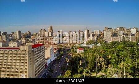 Mozambique, Maputo, vue aérienne du centre-ville de Baixa de Maputo Banque D'Images