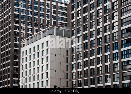 Aldgate place Chase Evans Alliés & Morrison Architects Brick Tower High Density Housing Commerical Street, Spitalfield, Liverpool Street, Londres, E 1 Banque D'Images