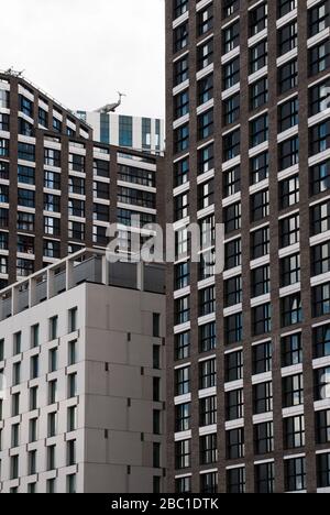 Aldgate place Chase Evans Alliés & Morrison Architects Brick Tower High Density Housing Commerical Street, Spitalfield, Liverpool Street, Londres, E 1 Banque D'Images