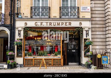 GF Trumper shop sur Curzon Street, Mayfair, Londres Banque D'Images