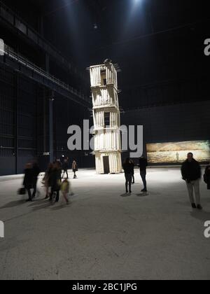 La Fondation Pirelli Hangar Bicocca, l'exposition permanente 2004-2015 Sur Les Sept Palais Heavenly, les œuvres spécifiques au site d'Anselm Kiefer, centre dynamique pour Banque D'Images