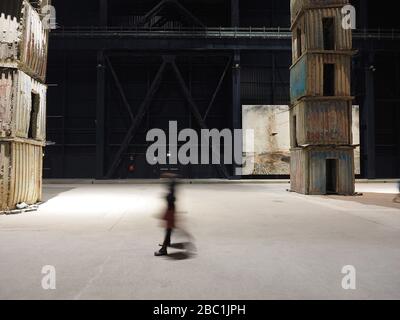 La Fondation Pirelli Hangar Bicocca, l'exposition permanente 2004-2015 Sur Les Sept Palais Heavenly, les œuvres spécifiques au site d'Anselm Kiefer, centre dynamique pour Banque D'Images