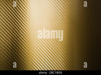 Texture de la fibre de carbone d'or Banque D'Images