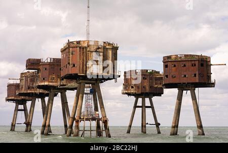 Redsands, Maunsell Forts, Thames Estuary, Royaume-Uni Banque D'Images