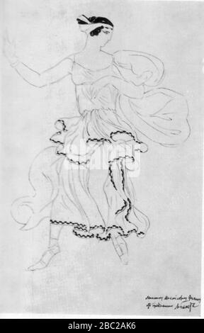 Costume grec de L. Bakst. Banque D'Images