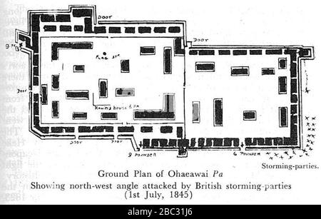 Plan de terrain d'ohaeawai. Banque D'Images