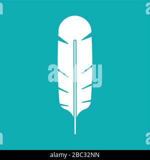 Plume blanche isolée. Illustration vectorielle plume d'oiseau Illustration de Vecteur